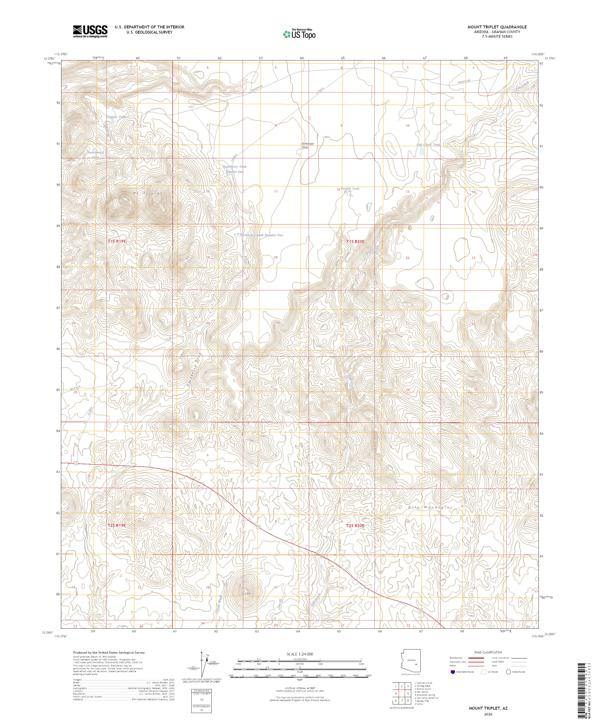 Mount Triplet topographic map thumbnail
