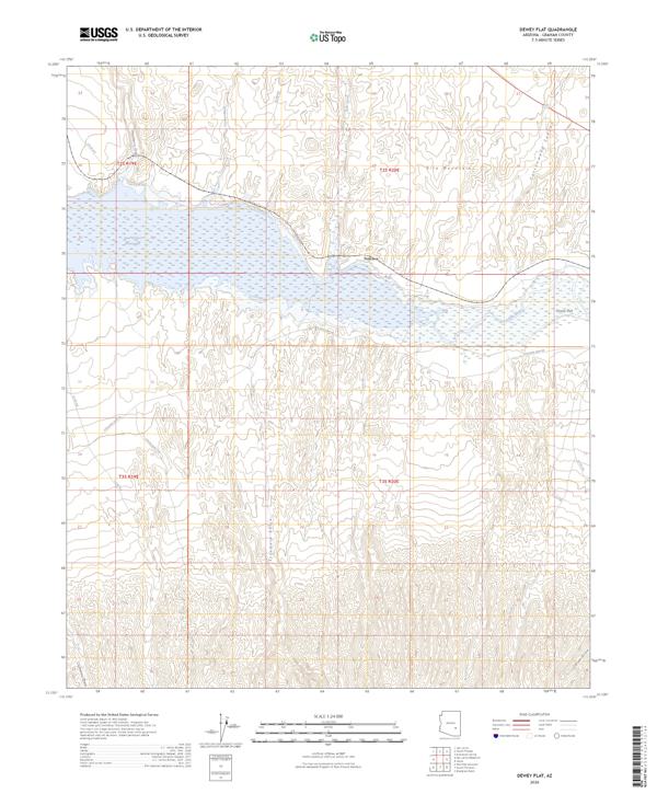 Dewey Flat topographic map thumbnail