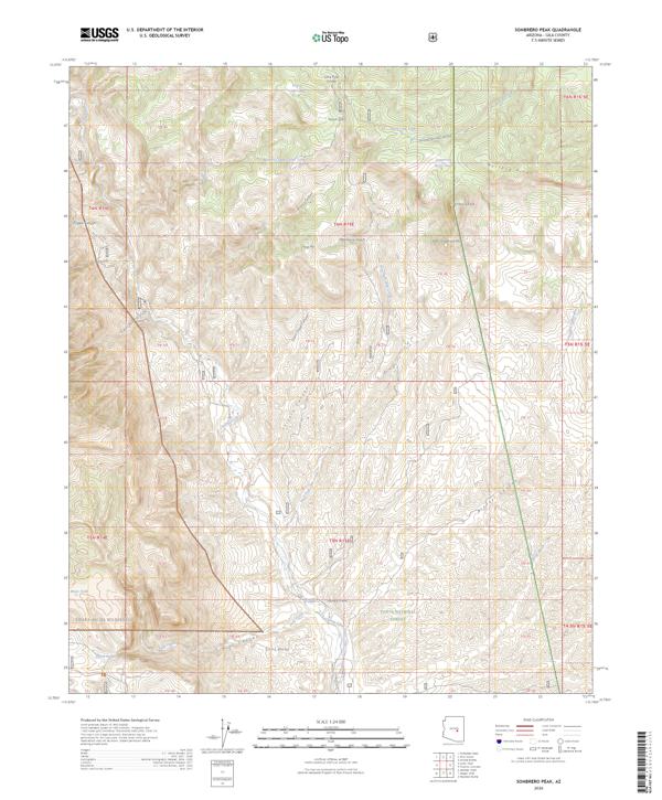 Sombrero Peak topographic map thumbnail