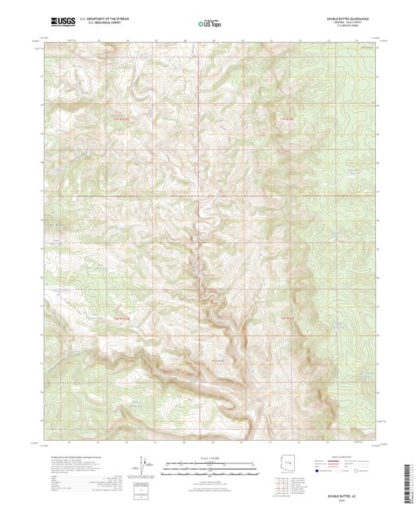 Double Buttes topographic map thumbnail