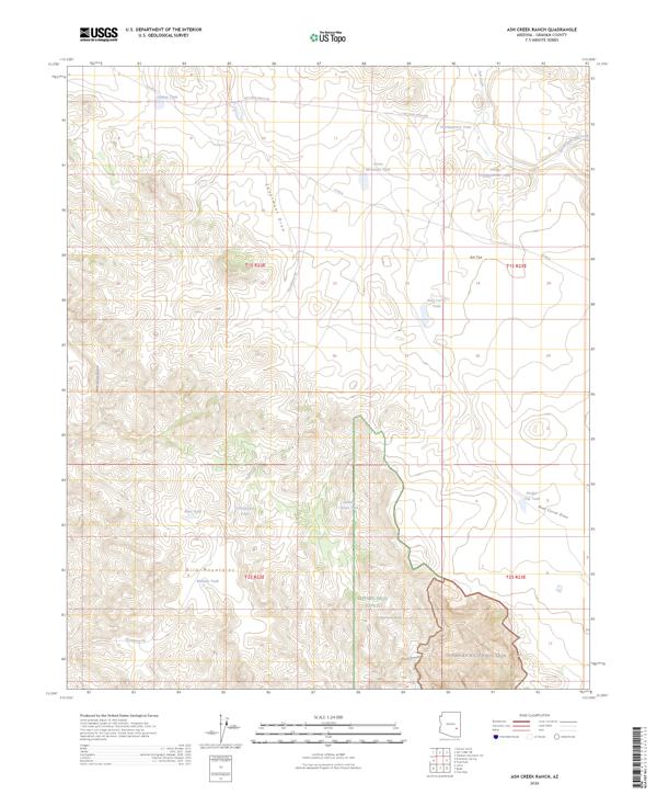Ash Creek Ranch topographic map thumbnail