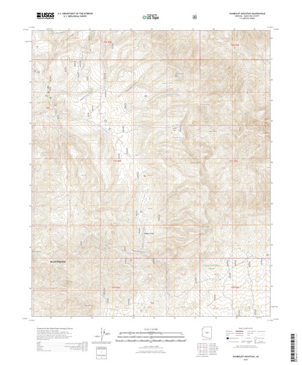 Humboldt Mountain topographic map thumbnail