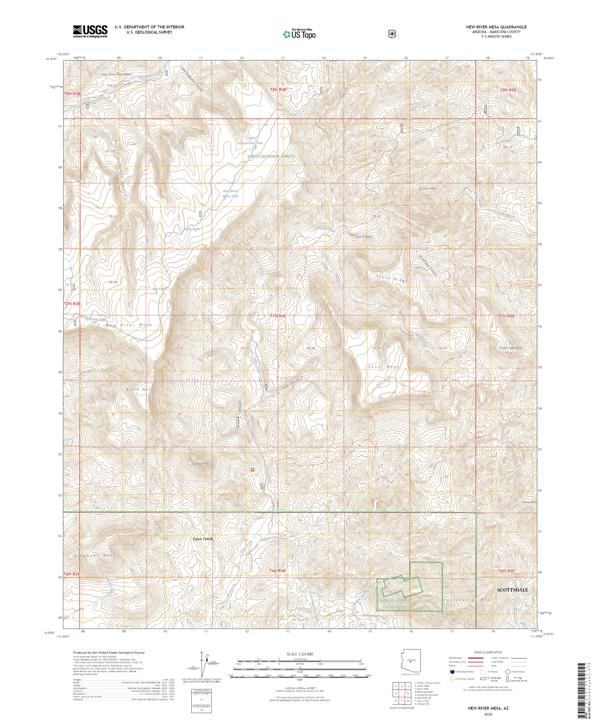 New River Mesa topographic map thumbnail