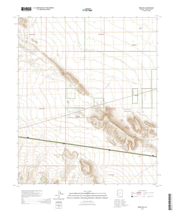 Bear Hills topographic map thumbnail