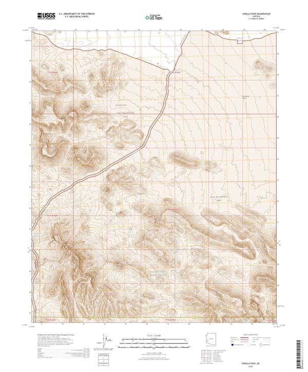 Cholla Tank topographic map thumbnail
