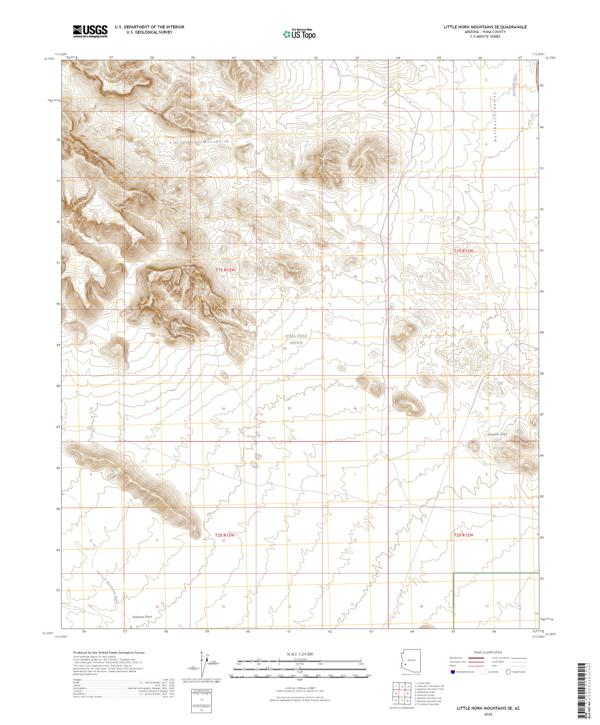 Little Horn Mountains SE topographic map thumbnail