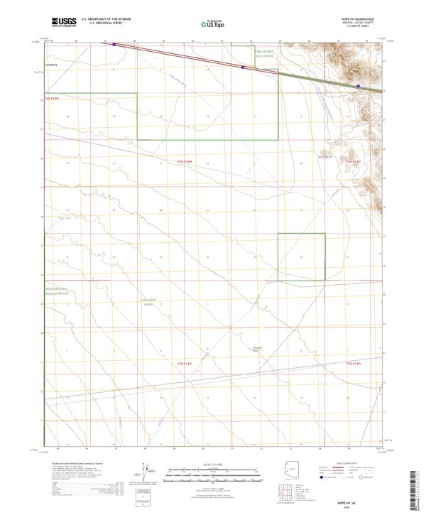 Hope SW topographic map thumbnail