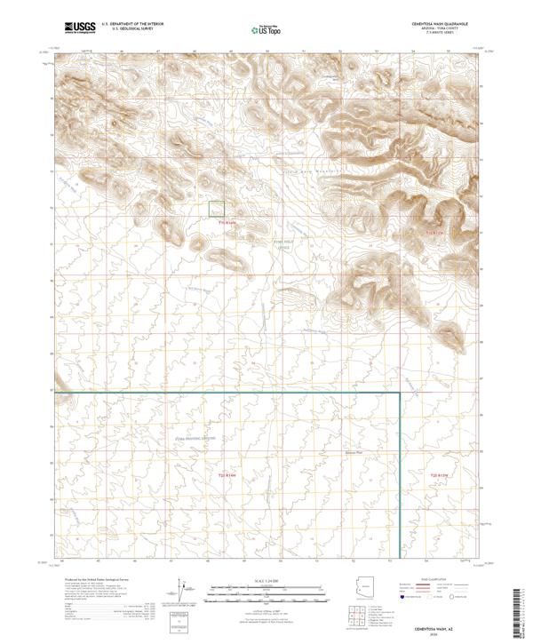 Cementosa Wash topographic map thumbnail
