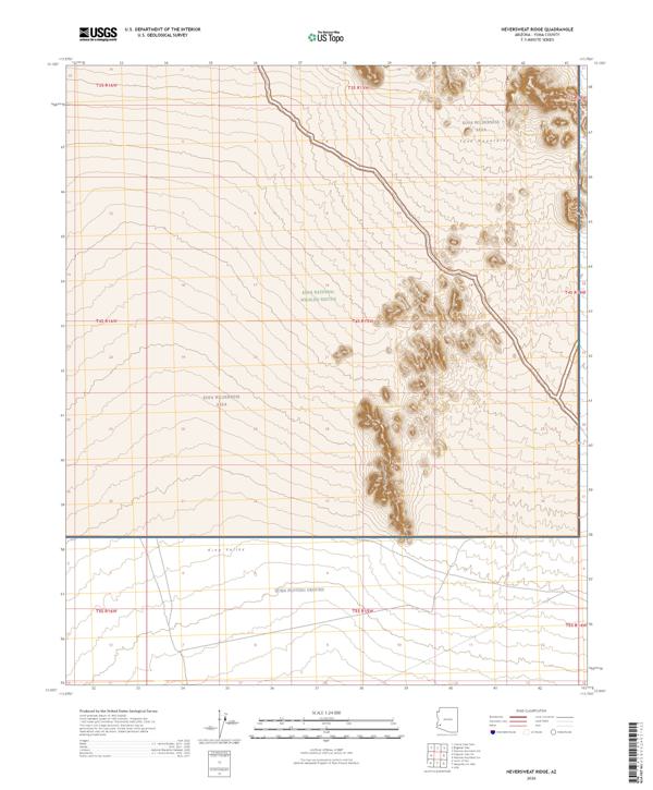 Neversweat Ridge topographic map thumbnail