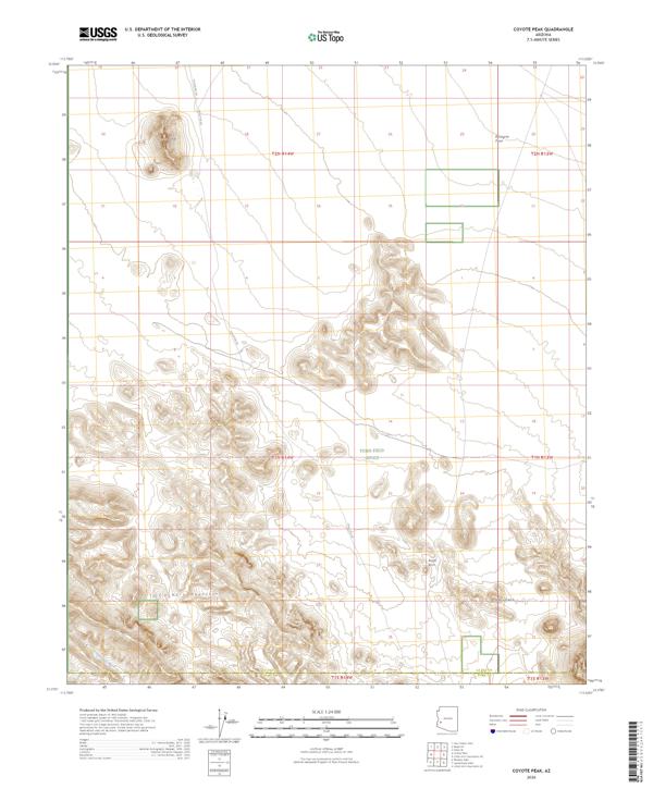Coyote Peak topographic map thumbnail