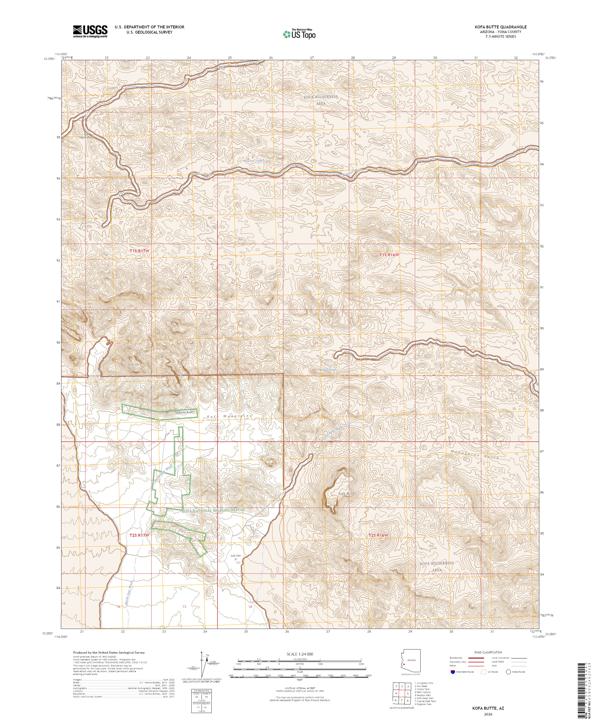 Kofa Butte topographic map thumbnail