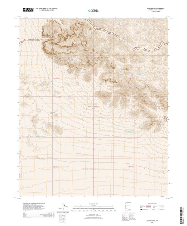 Palm Canyon topographic map thumbnail