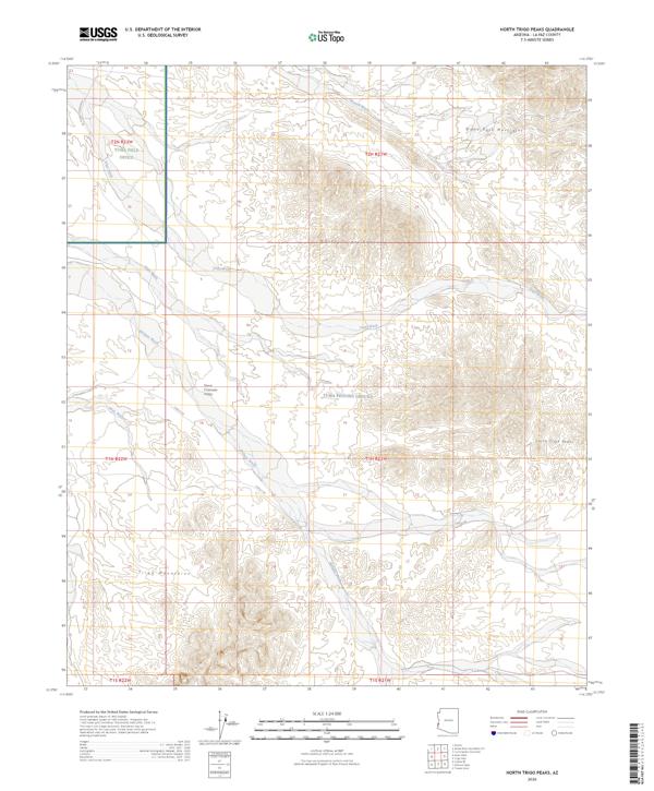 North Trigo Peaks topographic map thumbnail