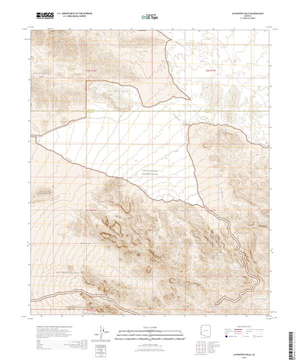 Livingston Hills topographic map thumbnail