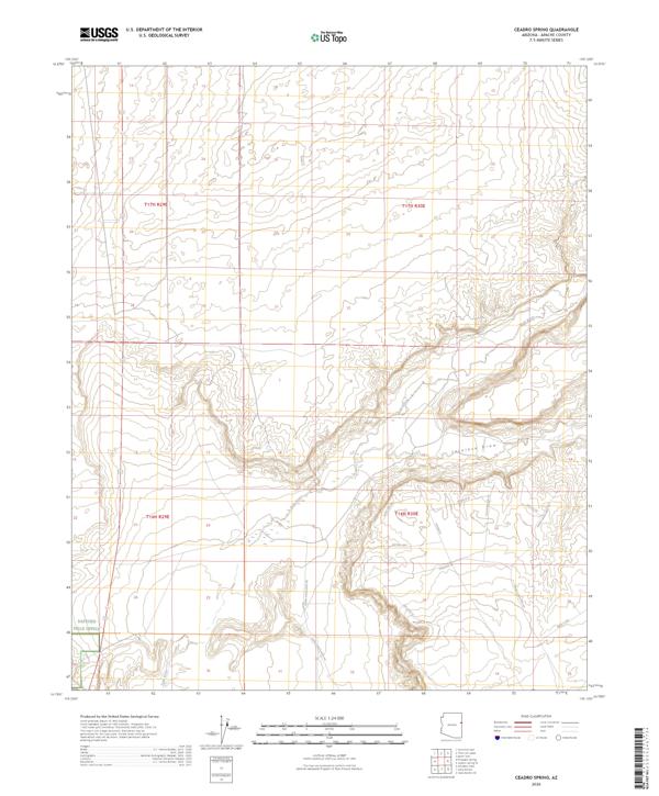 Ceadro Spring topographic map thumbnail