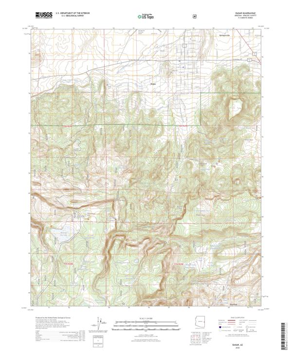 Eagar topographic map thumbnail