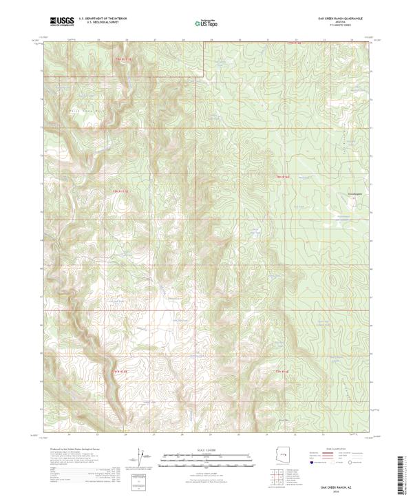 Oak Creek Ranch topographic map thumbnail