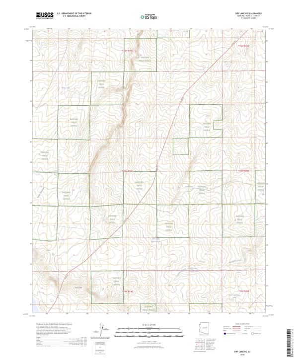 Dry Lake NE topographic map thumbnail