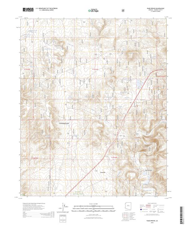 Page Springs topographic map thumbnail
