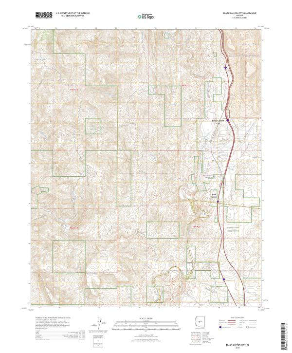Black Canyon City topographic map thumbnail