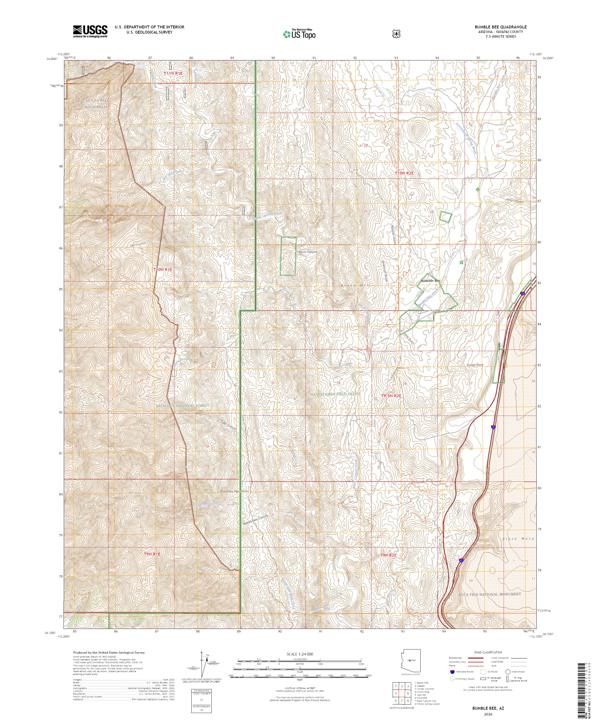 Bumble Bee topographic map thumbnail