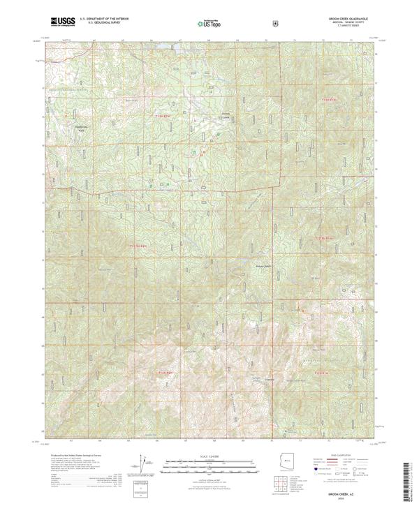 Groom Creek topographic map thumbnail