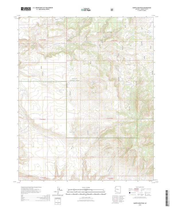 Martin Mountain topographic map thumbnail