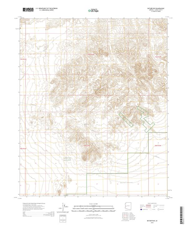 Butler Pass topographic map thumbnail