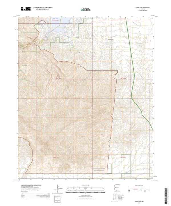 Alamo Dam topographic map thumbnail