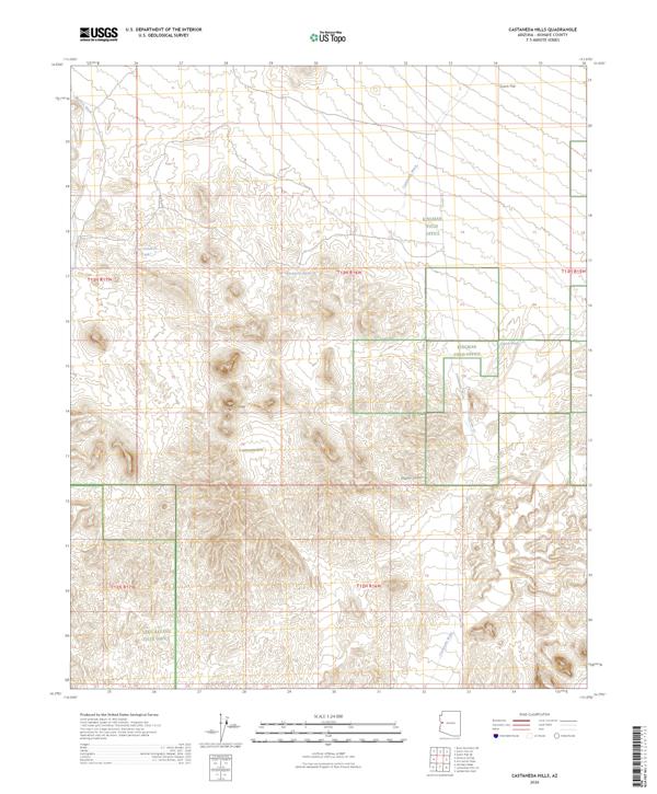 Castaneda Hills topographic map thumbnail