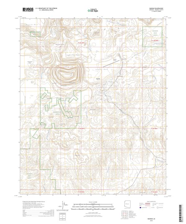 Bagdad topographic map thumbnail