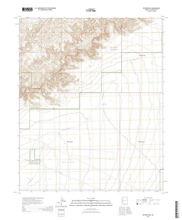 Butler Well topographic map thumbnail