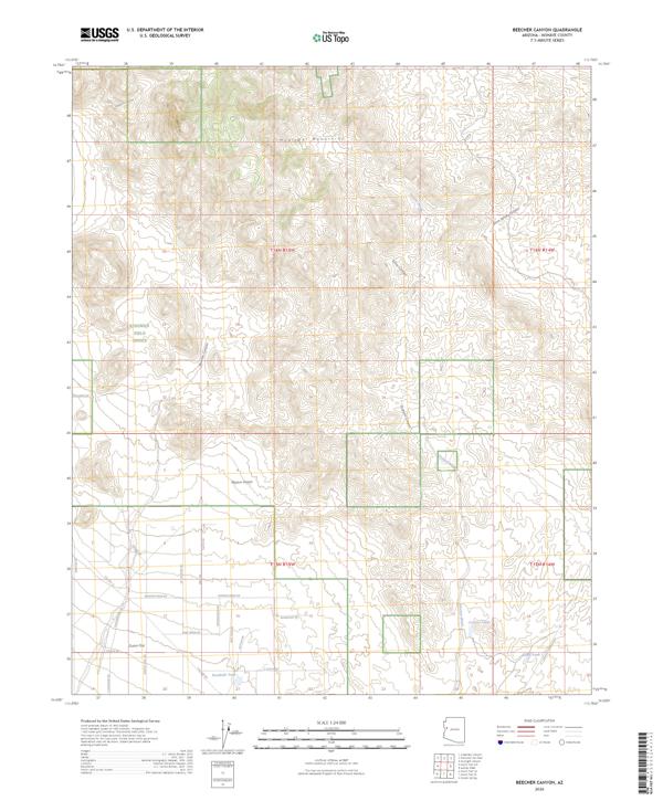 Beecher Canyon topographic map thumbnail