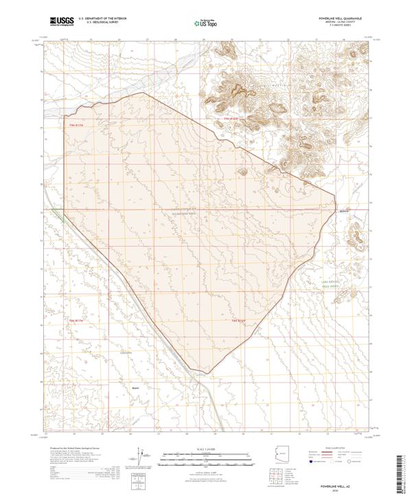 Powerline Well topographic map thumbnail