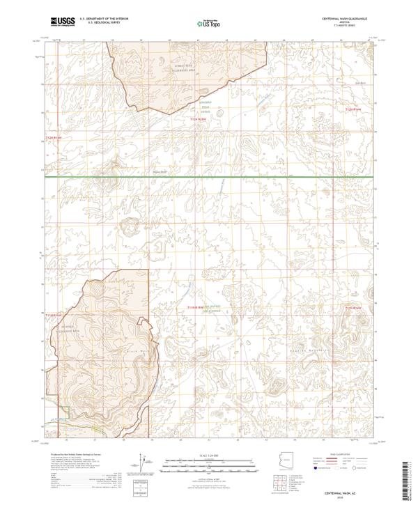 Centennial Wash topographic map thumbnail