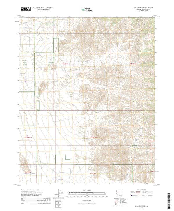 Creamery Canyon topographic map thumbnail