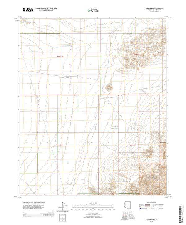 Alamo Dam SE topographic map thumbnail