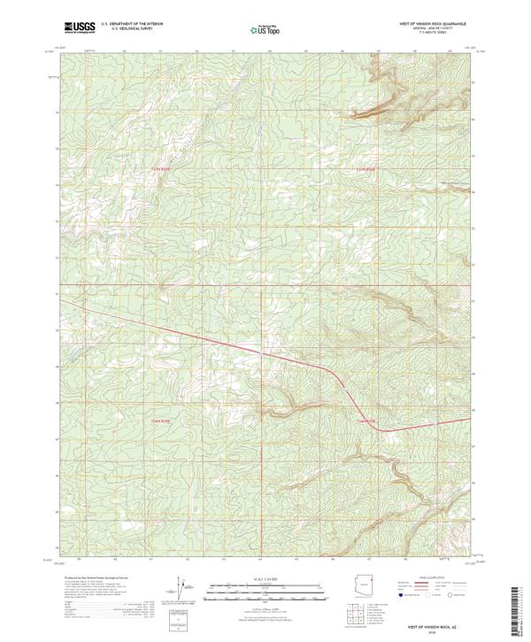 West of Window Rock topographic map thumbnail
