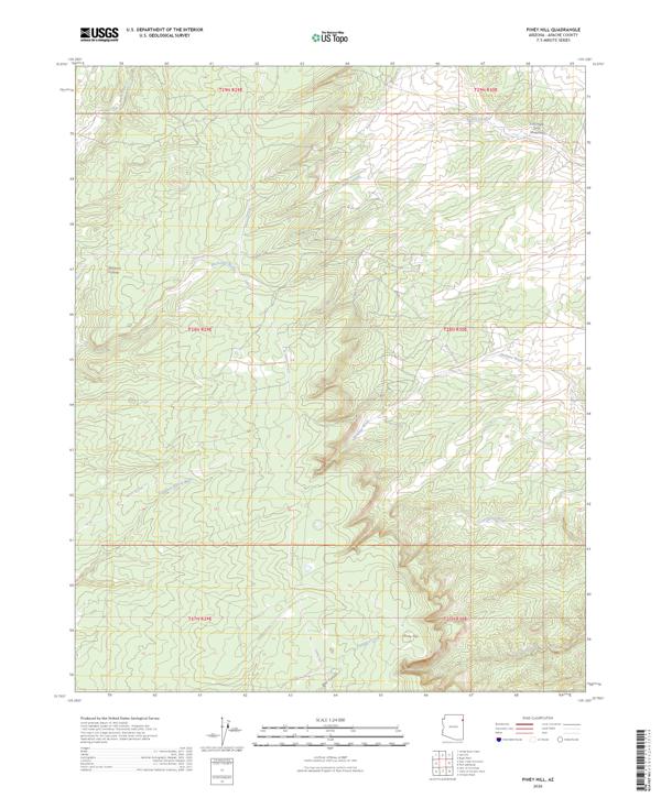 Piney Hill topographic map thumbnail