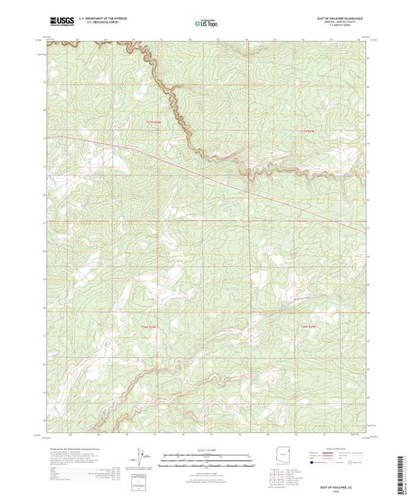 East of Kinlichee topographic map thumbnail