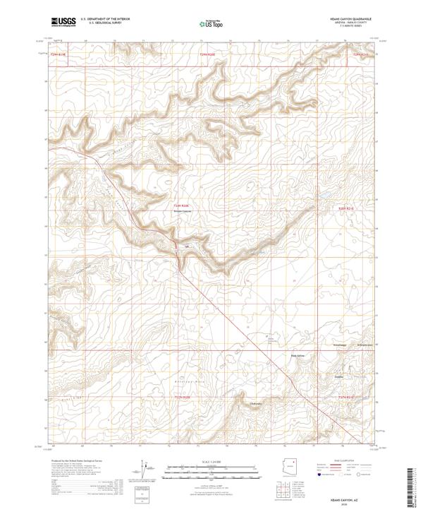 Keams Canyon topographic map thumbnail
