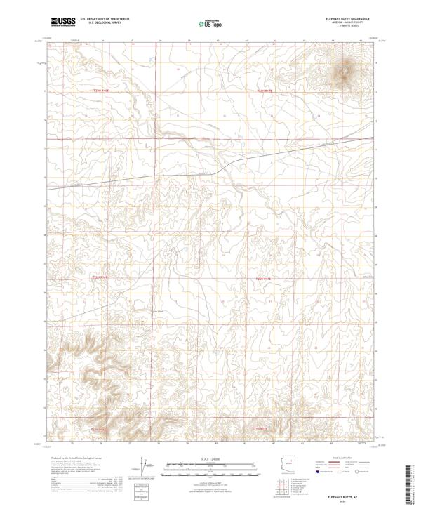 Elephant Butte topographic map thumbnail