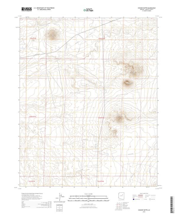 Chimney Butte topographic map thumbnail