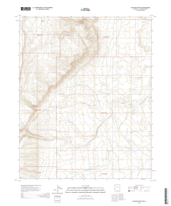 Coconino Point SE topographic map thumbnail