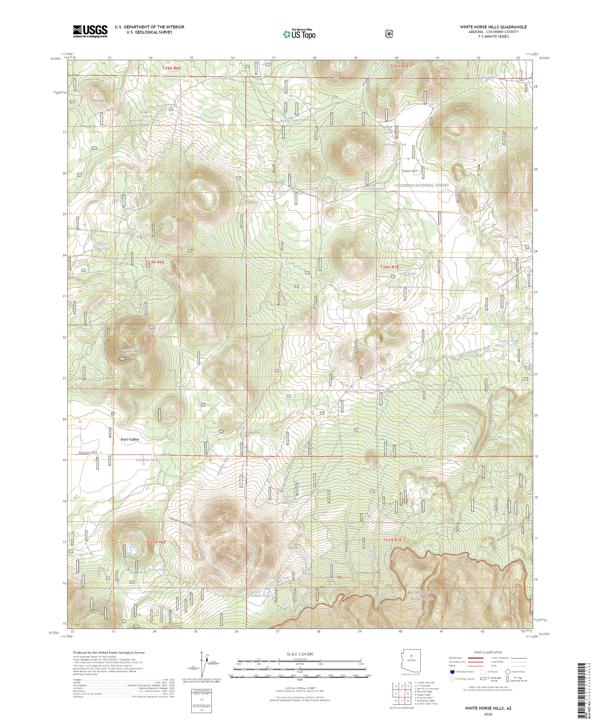 White Horse Hills 2026 topographic map thumbnail