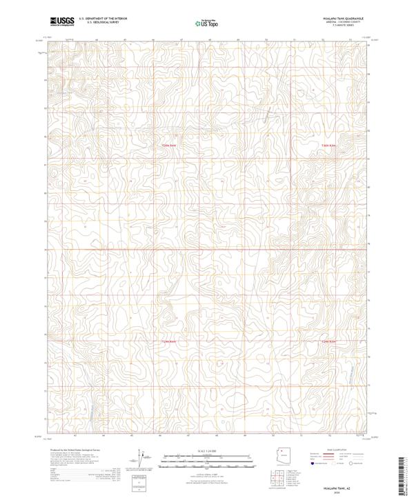 Hualapai Tank topographic map thumbnail