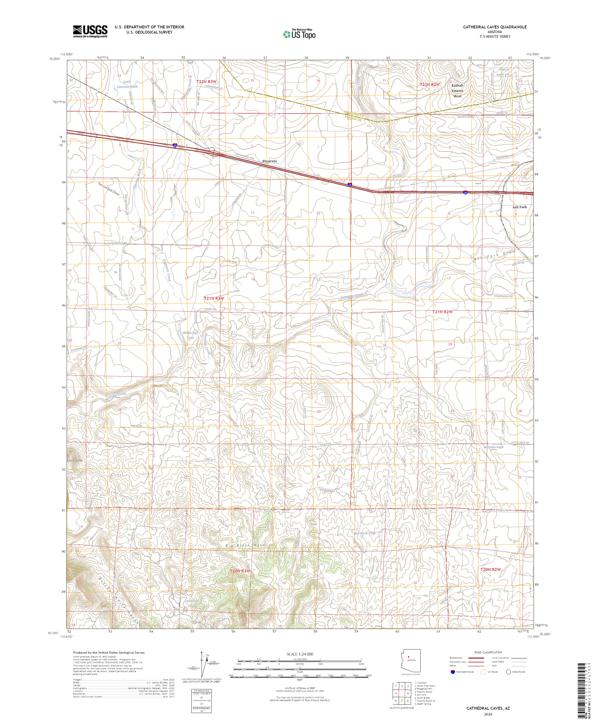 Cathedral Caves topographic map thumbnail