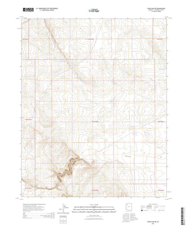 Supai Camp SE topographic map thumbnail