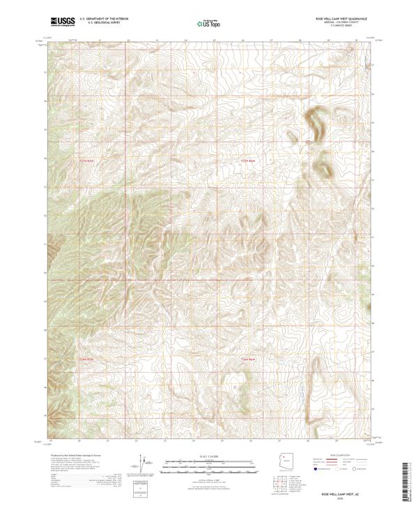 Rose Well Camp West topographic map thumbnail