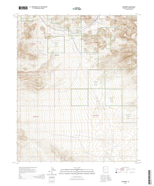 Hackberry topographic map thumbnail